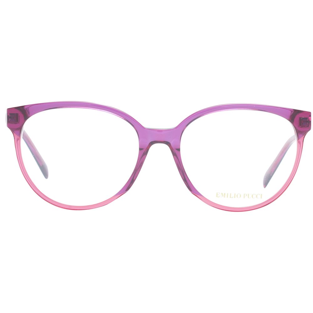 Eyeglasses Frames by Emilio Pucci for women in plastic purple features a refined silhouette, showcasing a refined purple coloured frame and full-frame frame design for a sophisticated, premium look.