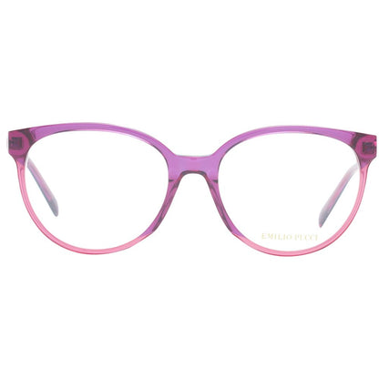 Eyeglasses Frames by Emilio Pucci for women in plastic purple features a refined silhouette, showcasing a refined purple coloured frame and full-frame frame design for a sophisticated, premium look.