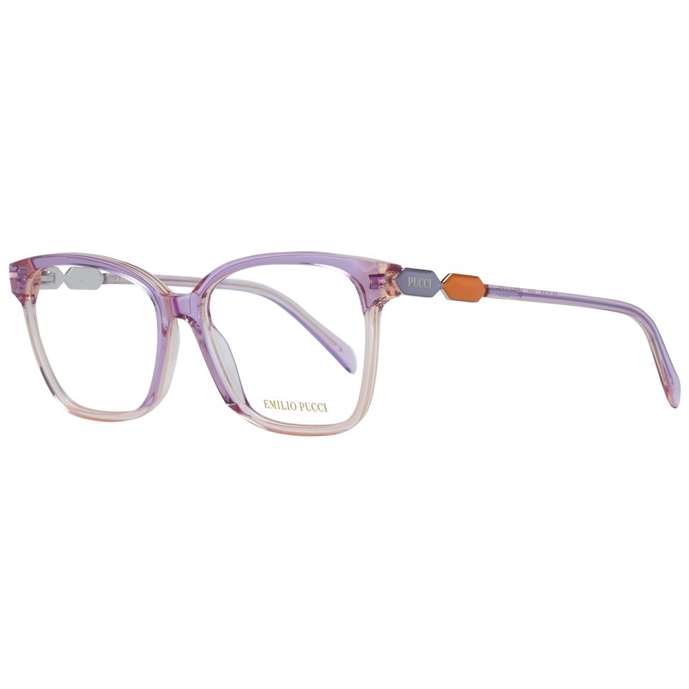 Eyeglasses Frames by Emilio Pucci for women in plastic purple features an refined silhouette, showcasing the refined purple coloured frame and sophisticated full-frame frame design.