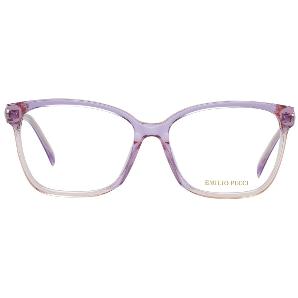 Eyeglasses Frames by Emilio Pucci for women in plastic purple features an refined silhouette, showcasing a sophisticated purple coloured frame and refined full-frame frame design for a refined look.