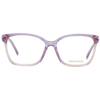 Eyeglasses Frames by Emilio Pucci for women in plastic purple features an refined silhouette, showcasing a sophisticated purple coloured frame and refined full-frame frame design for a refined look.