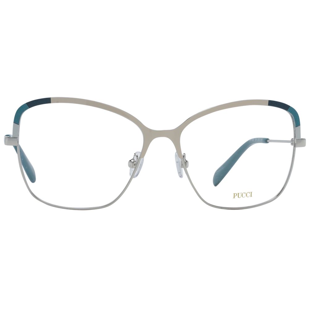 Eyeglasses Frames by Emilio Pucci for women in metal and multicolor showcases a refined silhouette, detailed with a multicolor coloured frame finish and a sophisticated full-frame frame design.