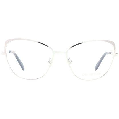 Eyeglasses Frames by Emilio Pucci for women in metal rose-gold features an refined silhouette, showcasing the refined rose-gold coloured frame and sophisticated full-frame frame design.