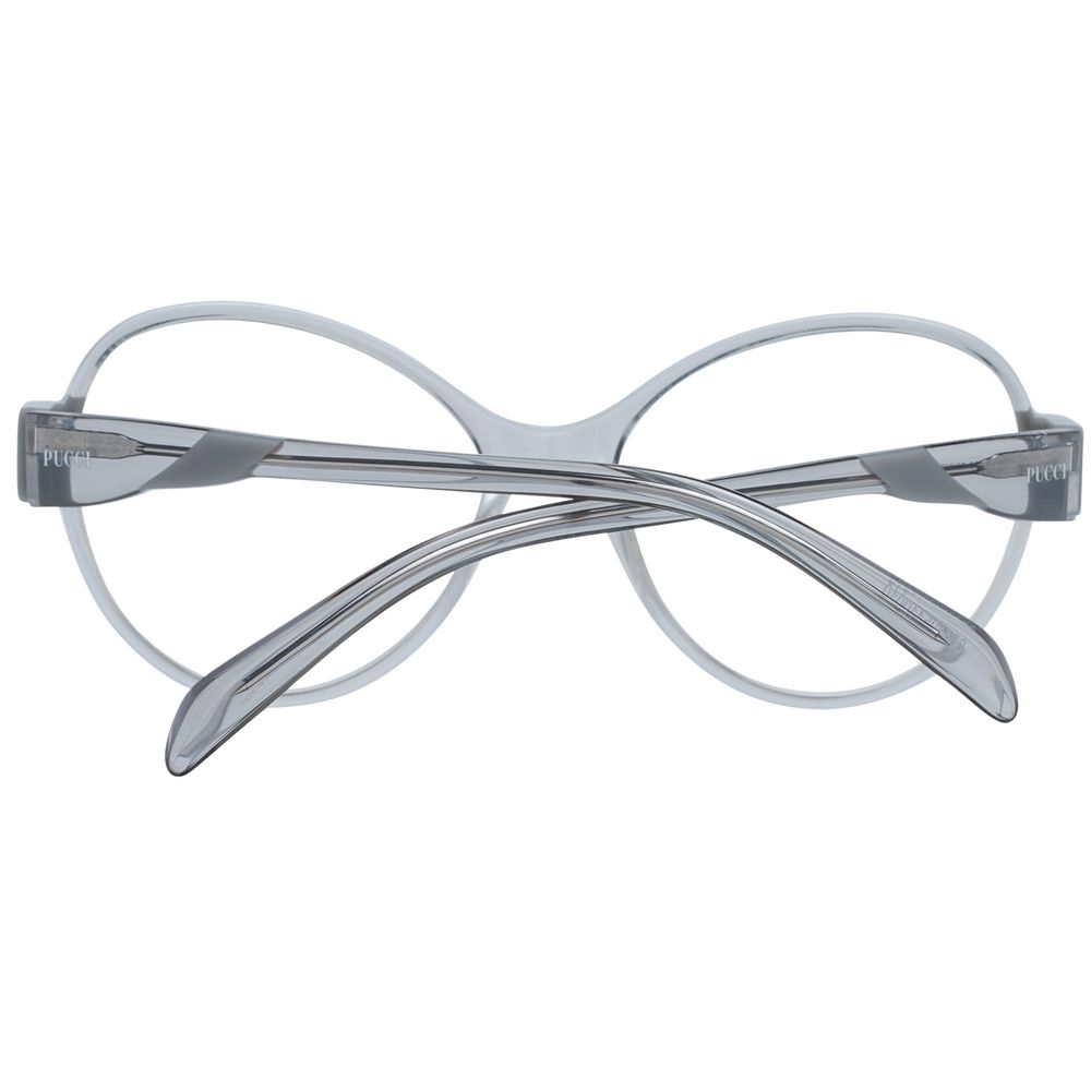 Eyeglasses Frames by Emilio Pucci for women in plastic transparent features an refined silhouette, showcasing a sophisticated transparent coloured frame and refined full-frame frame design for a refined look.