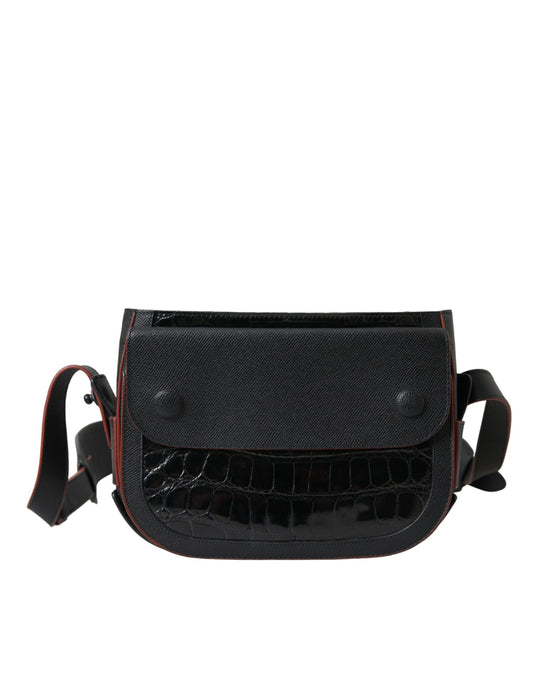 Compact Camera Crossbody Handbag by Balenciaga for women in croc skin leather black features an multi-faceted design with a secure snap & button, ample , and versatile crossbody-strap, shoulder-strap & adjustable-strap for a multi-faceted finish.