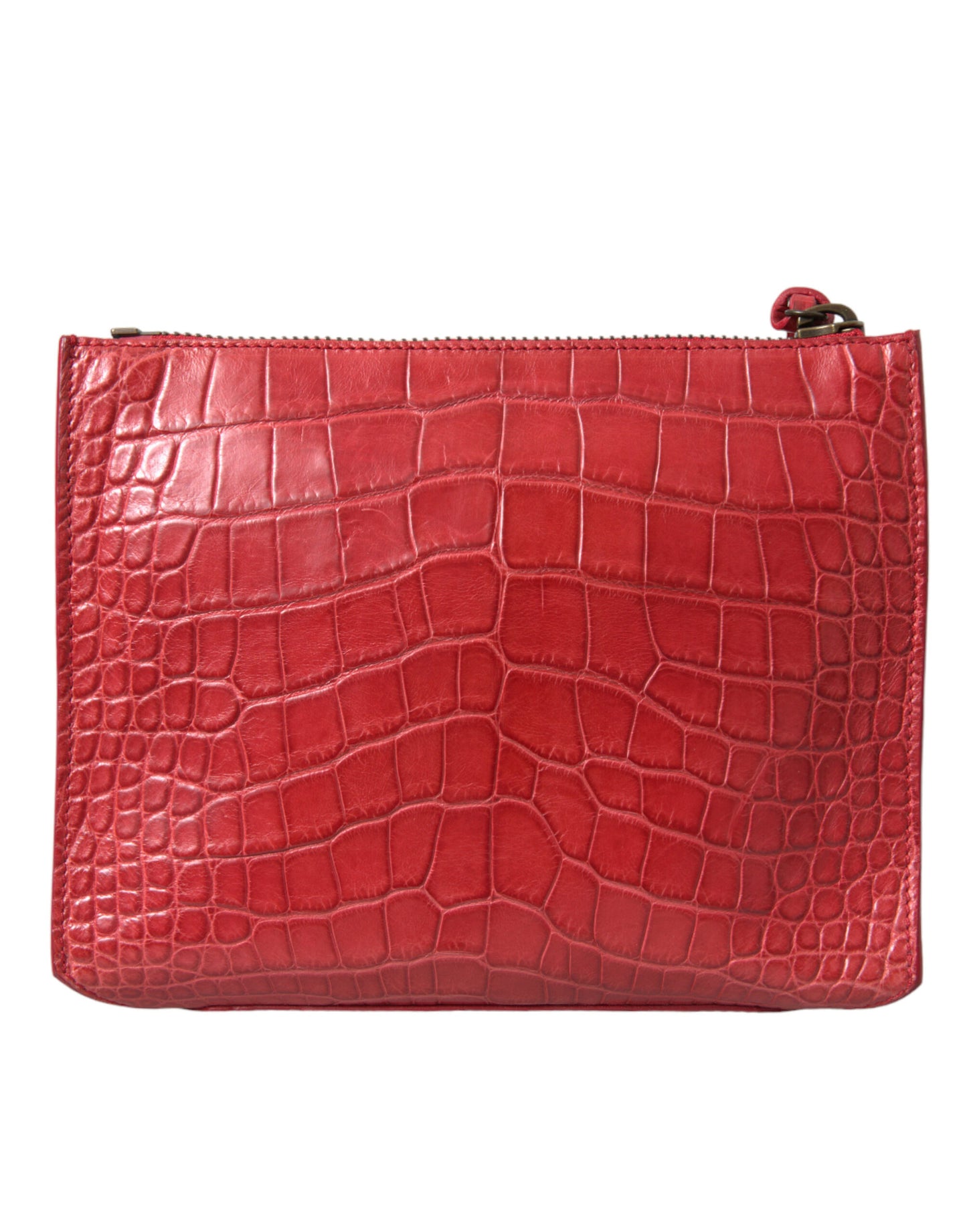 Compact Clutch Handbag by Balenciaga for women in alligator skin leather red showcases a sculptural silhouette, featuring a secure zipper, ample , and versatile for a sculptural finish.