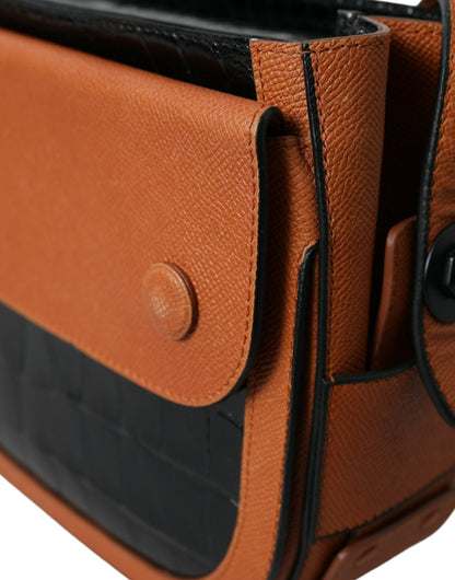 Compact Shoulder Camera Bag by Balenciaga for women in crocodile skin leather black & brown features a effortless chic silhouette with a secure snap & button, ample , and versatile shoulder-strap & adjustable-strap for a effortless chic finish.