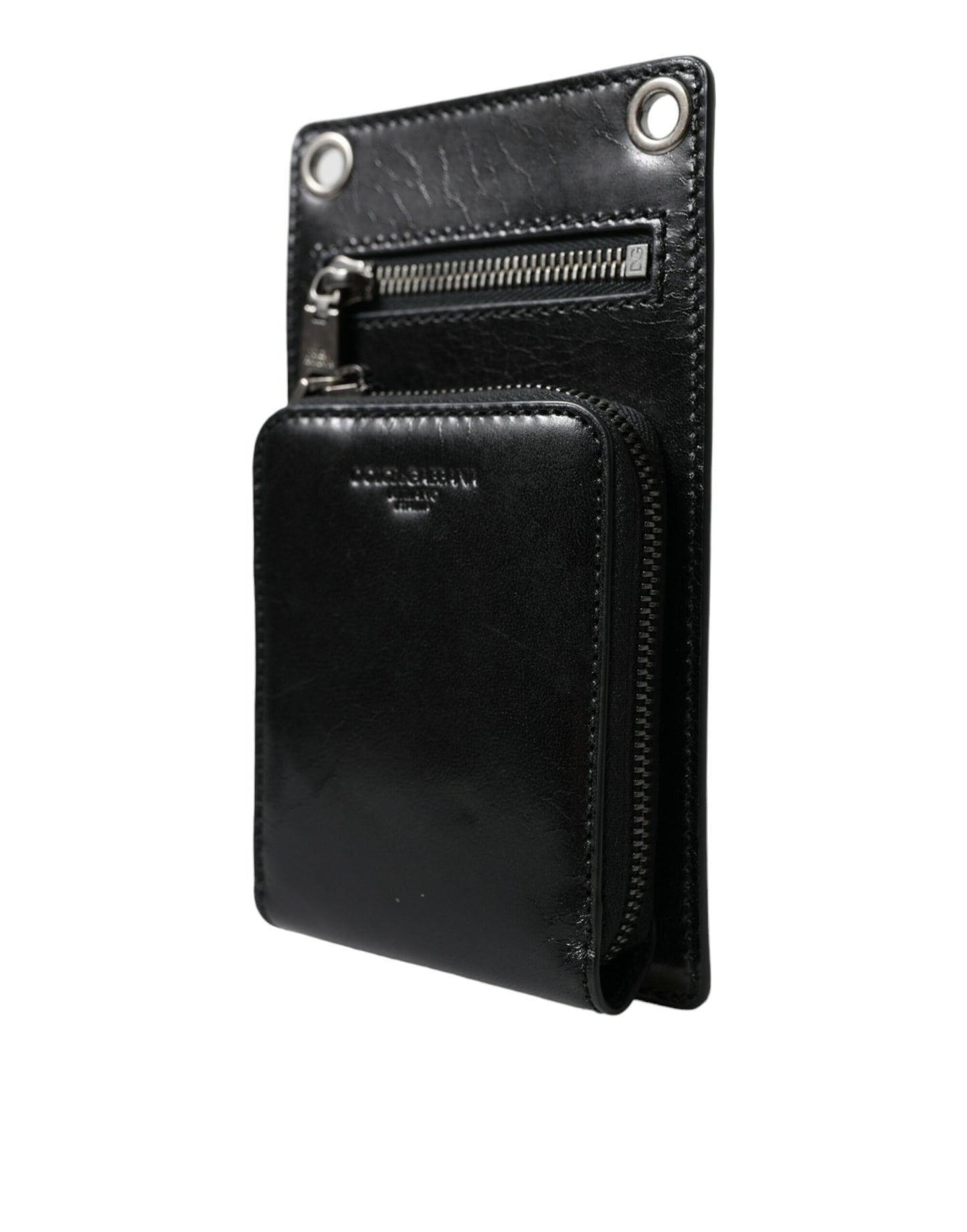 Wallet by Dolce & Gabbana for men in calf leather black presents a streamlined silhouette, showcasing the sophisticated design of the Calf Leather Wallet collection with functional .