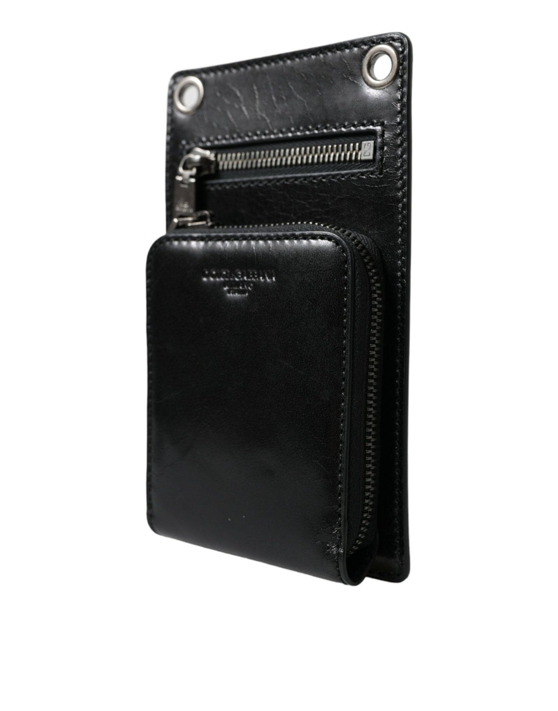 Wallet by Dolce & Gabbana for men in calf leather black presents a streamlined silhouette, showcasing the sophisticated design of the Calf Leather Wallet collection with functional .