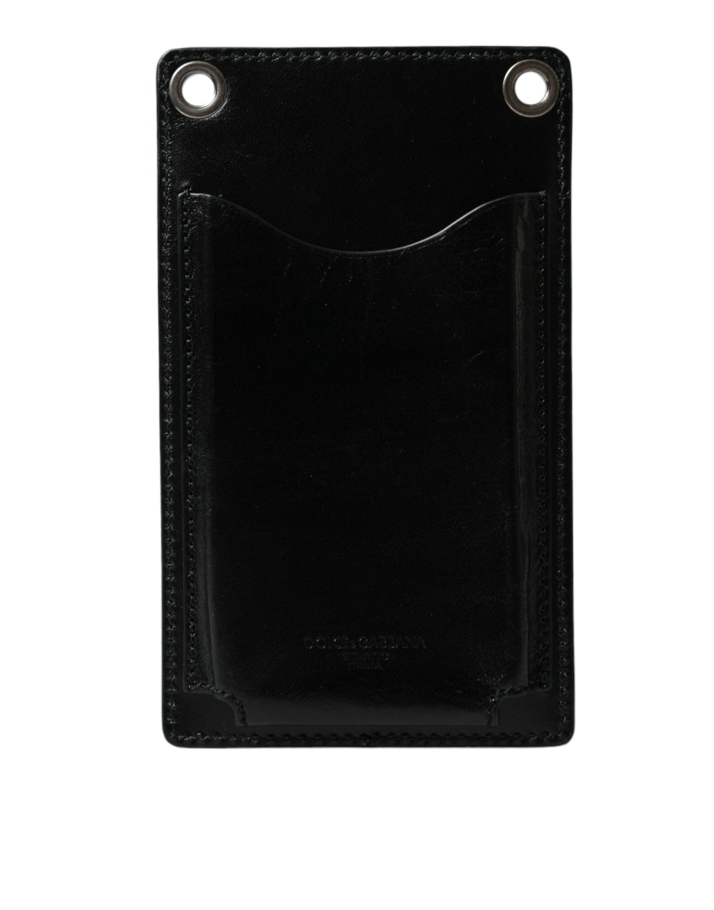 Wallet by Dolce & Gabbana for men in calf leather black showcases a discerning silhouette, artfully capturing the essence of Calf Leather Wallet with its functional .