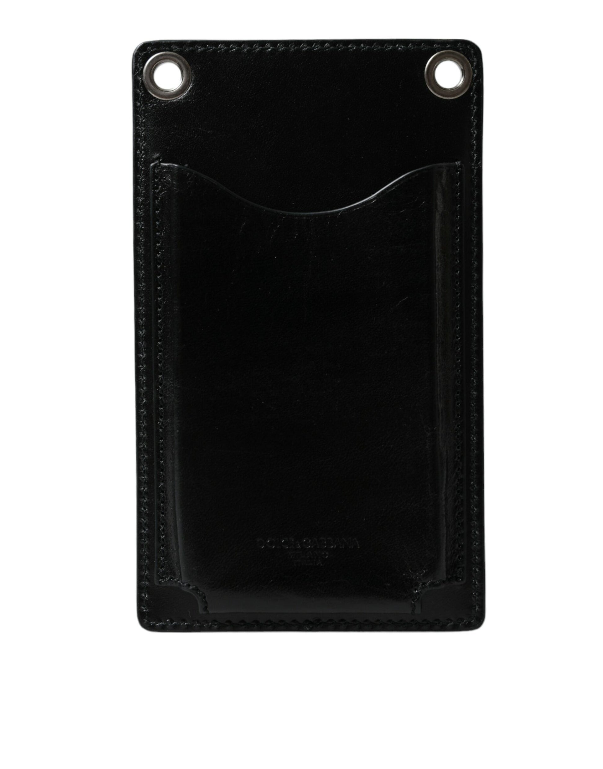 Wallet by Dolce & Gabbana for men in calf leather black showcases a discerning silhouette, artfully capturing the essence of Calf Leather Wallet with its functional .