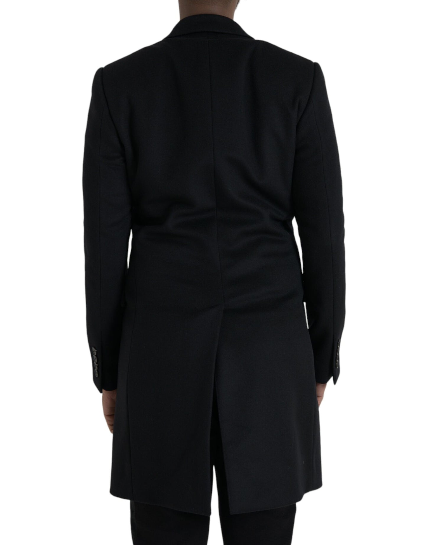 Dolce & Gabbana Men's Black Single Breasted Trench Coat Jacket