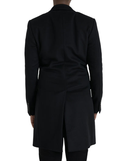 Dolce & Gabbana Men's Black Single Breasted Trench Coat Jacket
