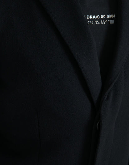 Dolce & Gabbana Men's Black Single Breasted Trench Coat Jacket