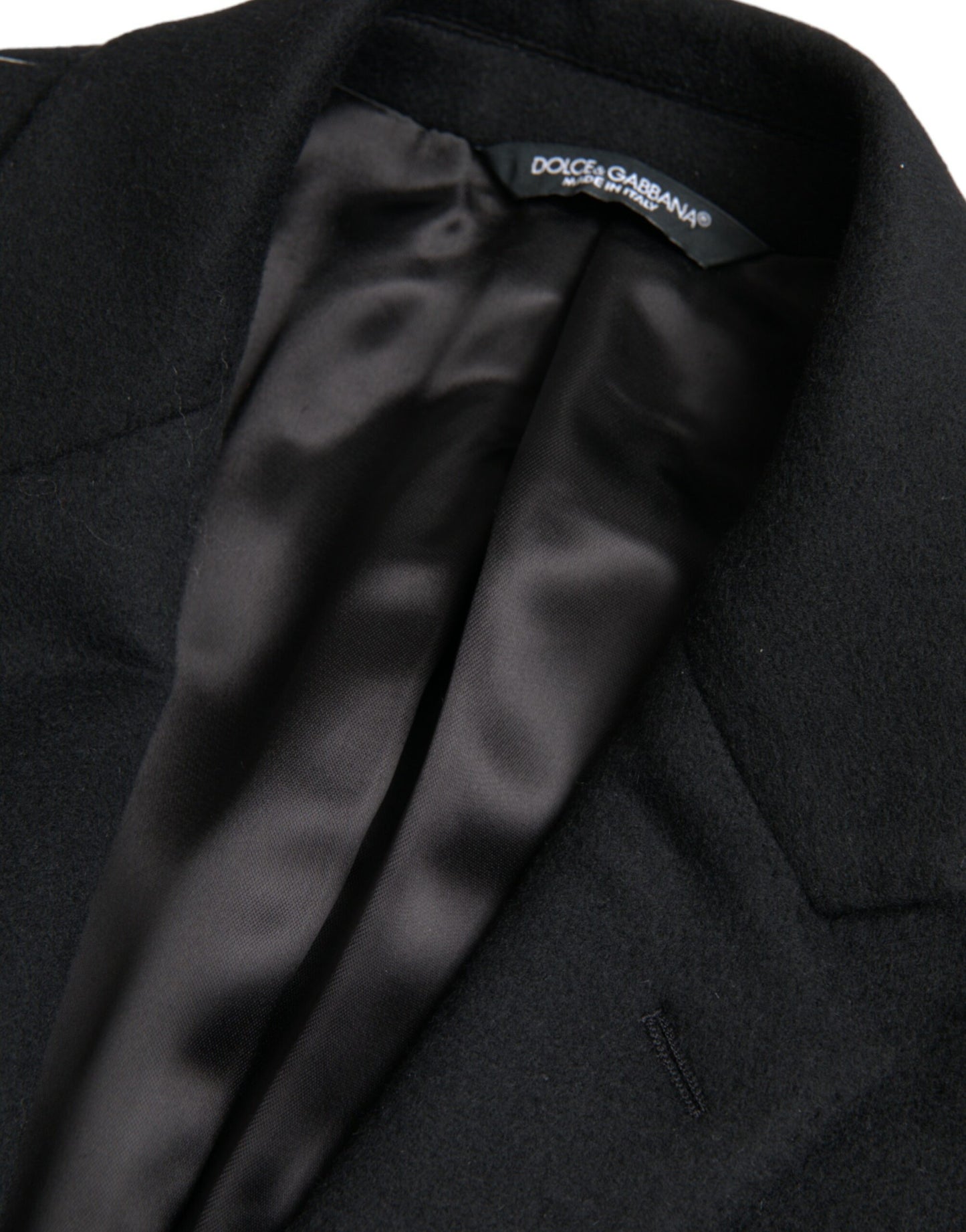 Dolce & Gabbana Men's Black Single Breasted Trench Coat Jacket