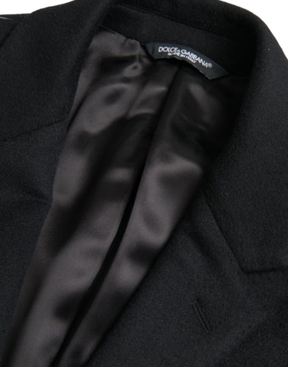 Dolce & Gabbana Men's Black Single Breasted Trench Coat Jacket