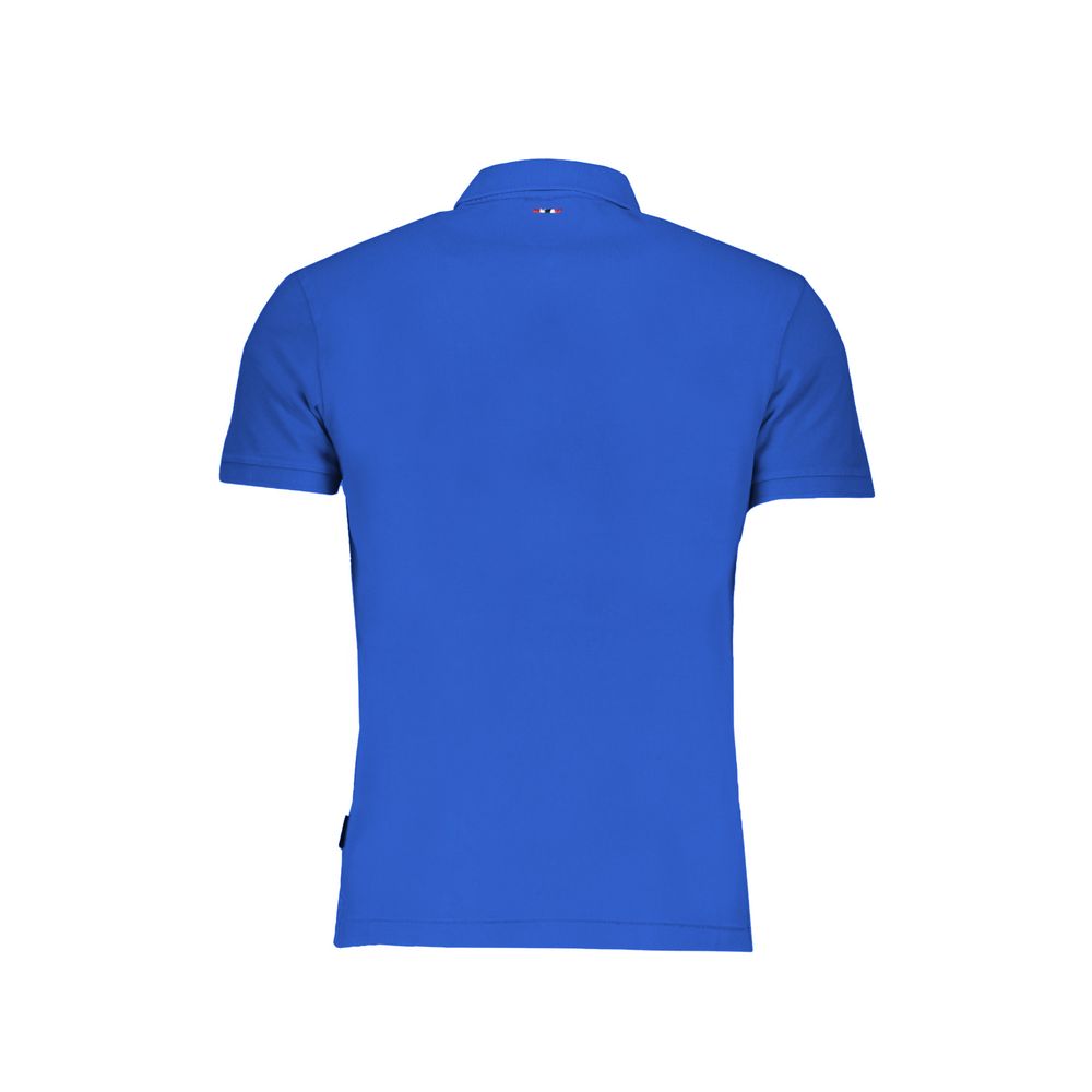 Polo Shirt by Napapijri for men in cotton blue & print features a eye catching silhouette, showcasing a refined and for a eye catching finish.