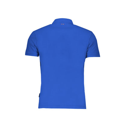 Polo Shirt by Napapijri for men in cotton blue & print features a eye catching silhouette, showcasing a refined and for a eye catching finish.