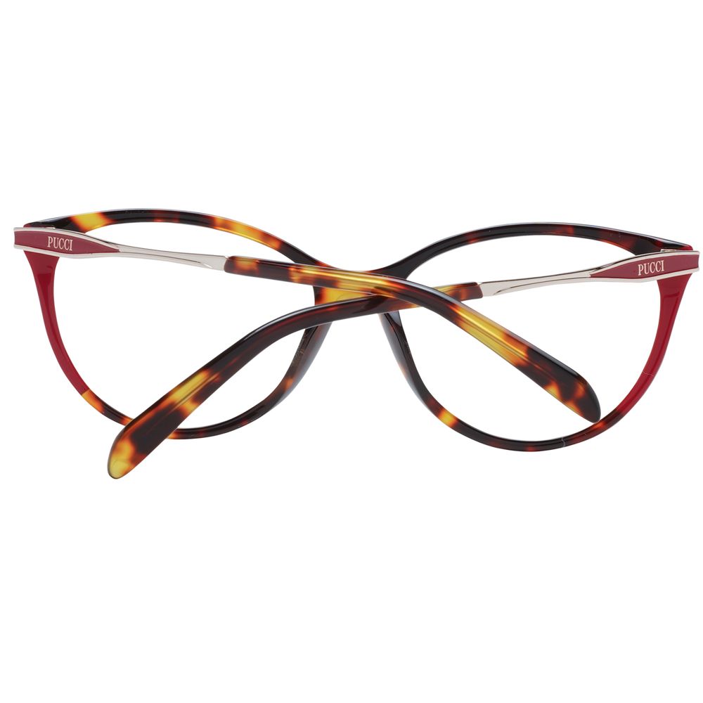 Eyeglasses Frames by Emilio Pucci for women in plastic red features a refined silhouette, showcasing a refined red coloured frame and full-frame frame design for a sophisticated, premium look.