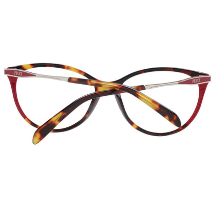 Eyeglasses Frames by Emilio Pucci for women in plastic red features a refined silhouette, showcasing a refined red coloured frame and full-frame frame design for a sophisticated, premium look.