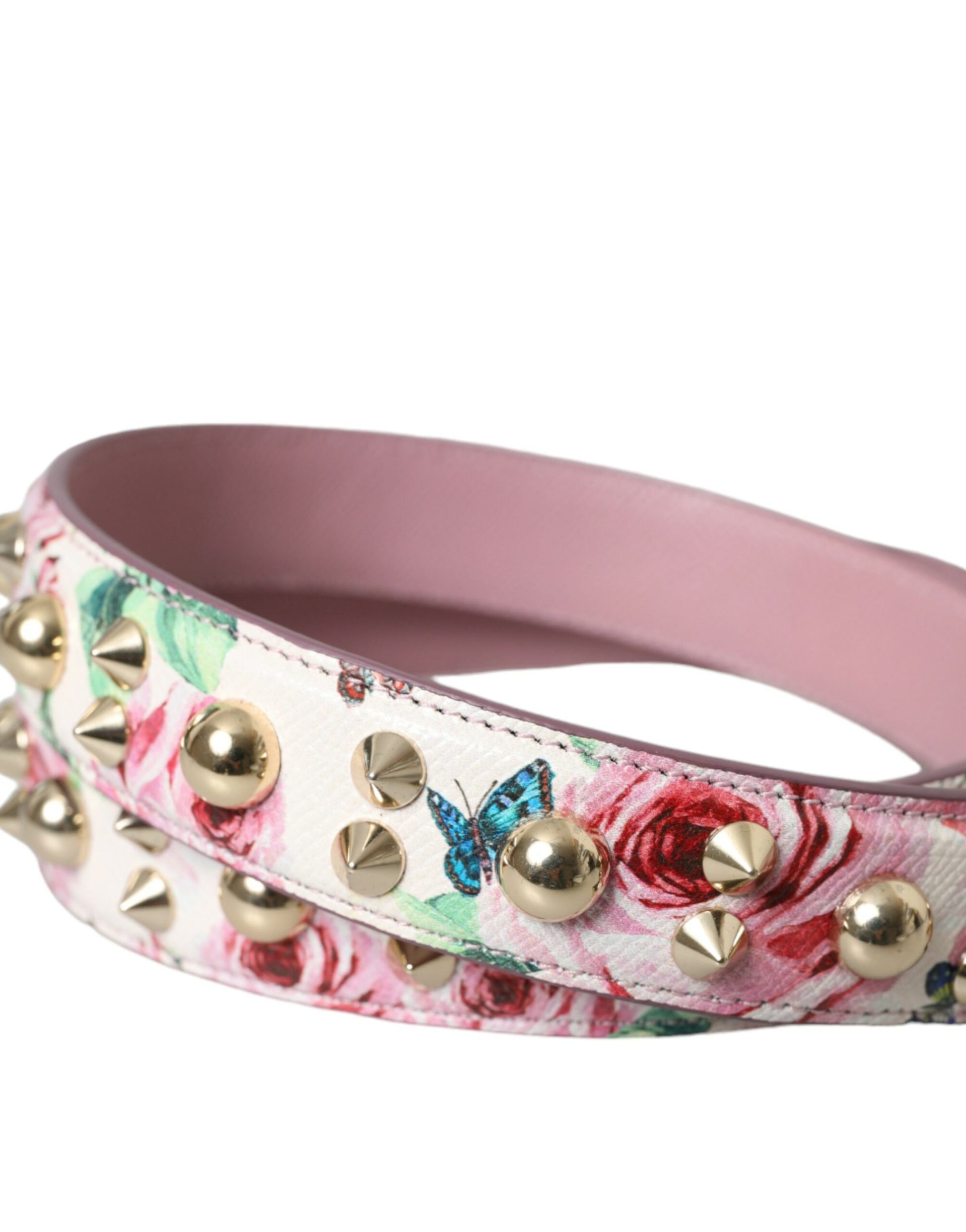 Shoulder Strap by Dolce & Gabbana for unisex in calf leather multicolor, pink, floral & signature features an stylish design, beautifully completing the signature look of the Calf Leather Shoulder Strap.