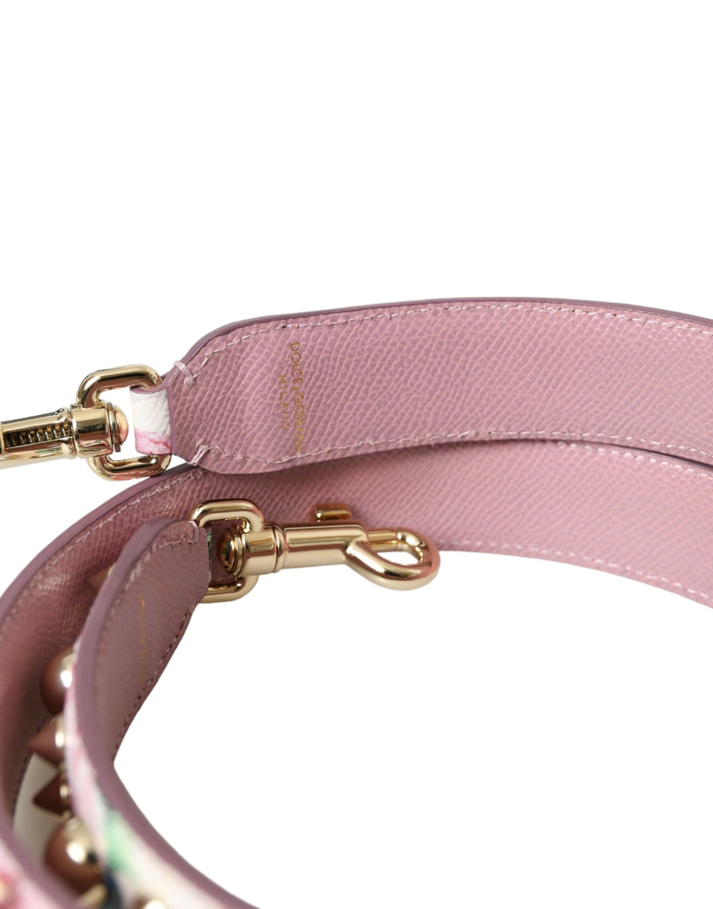 Shoulder Strap by Dolce & Gabbana for unisex in calf leather multicolor, pink, floral & signature features a effortlessly chic design, perfectly complementing the signature look of the Calf Leather Shoulder Strap.