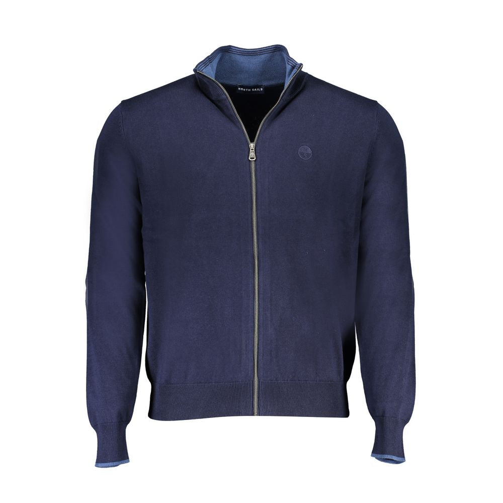 Cardigan by North Sails for men in organic cotton blue features an impeccable silhouette, showcasing a sophisticated and long-sleeve detail for a truly impeccable finish.
