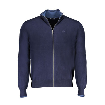 Cardigan by North Sails for men in organic cotton blue features an impeccable silhouette, showcasing a sophisticated and long-sleeve detail for a truly impeccable finish.