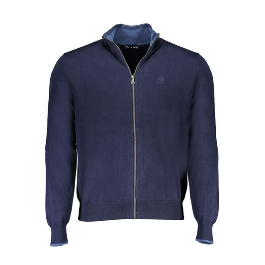 Cardigan by North Sails for men in organic cotton blue features an impeccable silhouette, showcasing a sophisticated and long-sleeve detail for a truly impeccable finish.