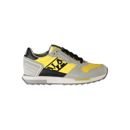 Sneakers by Napapijri for men in polyester gray features an sumptuous design from the Men's Casual Polyester Sneakers collection, highlighting a sumptuous casual style for a premium, high-fashion look.