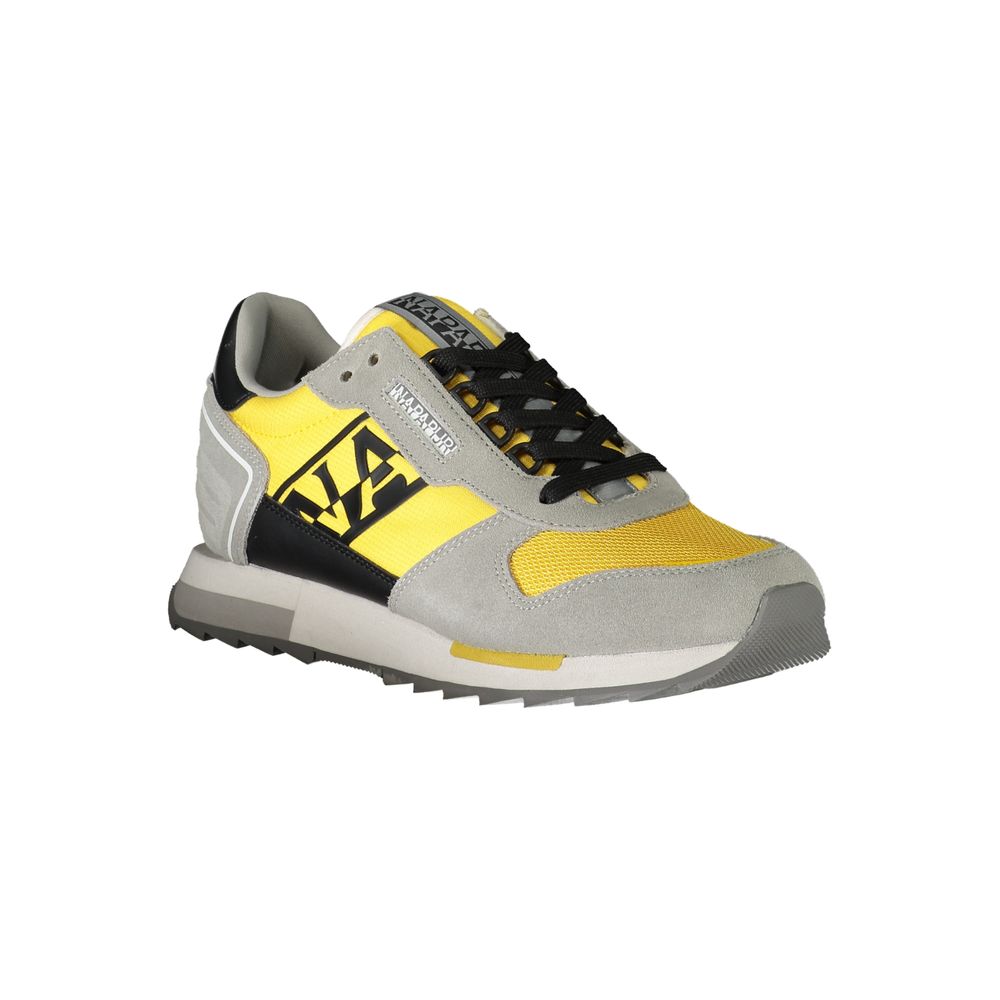 Sneakers by Napapijri for men in polyester gray presents a sumptuous silhouette from the Men's Casual Polyester Sneakers collection, showcasing a sumptuous casual style for an elevated aesthetic.
