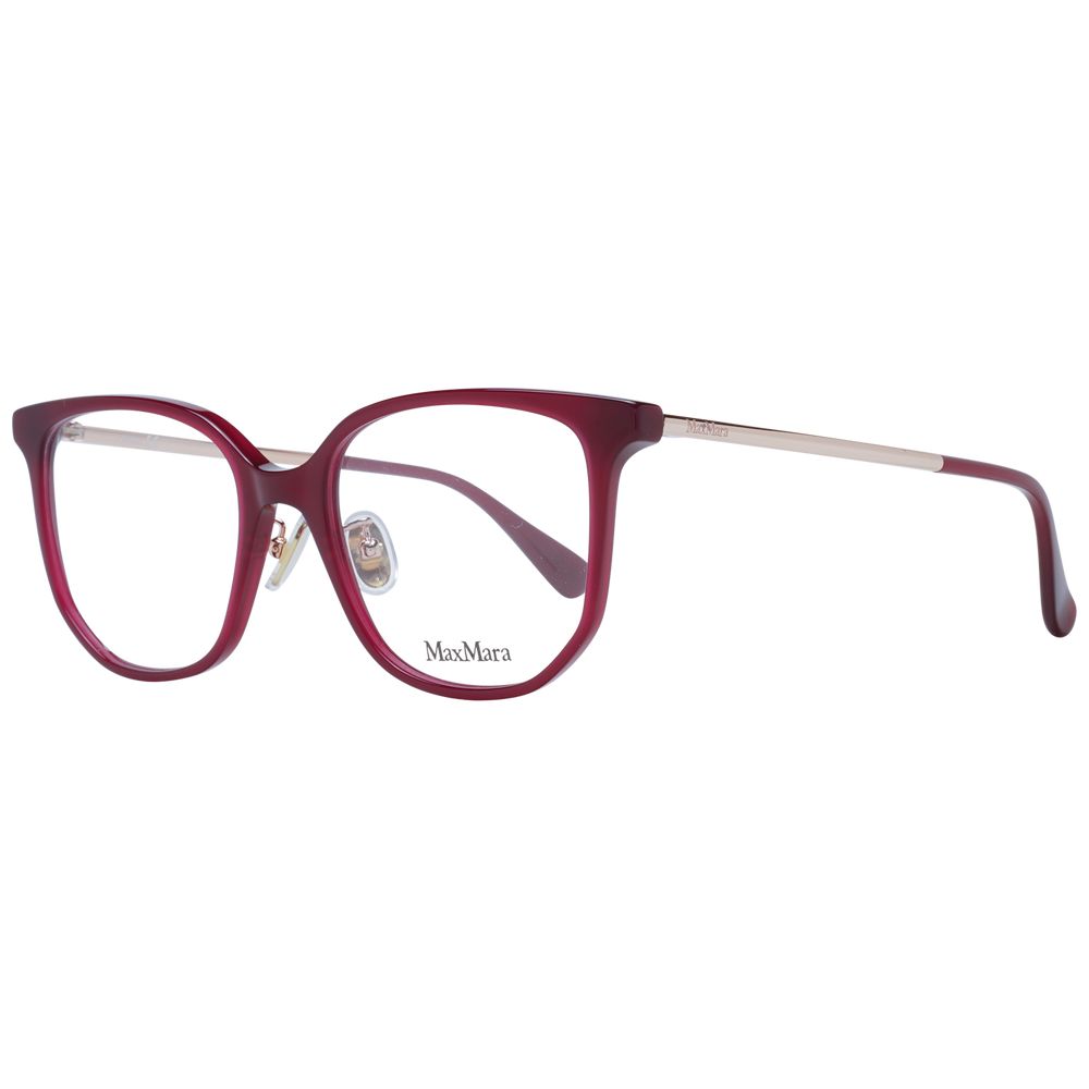 Eyeglasses Frames by Max Mara for women in plastic red features an refined silhouette, showcasing the refined red coloured frame and sophisticated full-frame frame design.