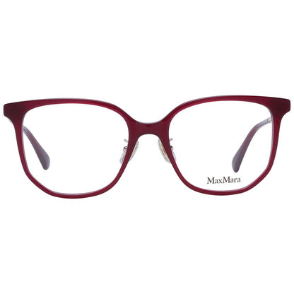 Eyeglasses Frames by Max Mara for women in plastic red showcases a refined full-frame frame design with a refined red coloured frame finish for a refined and sophisticated look.