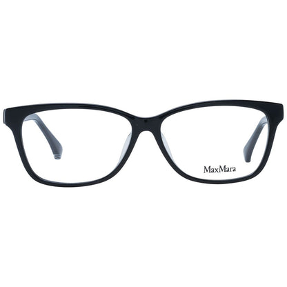 Eyeglasses Frames by Max Mara for women in plastic black features an refined silhouette, showcasing a sophisticated black coloured frame and refined full-frame frame design for a refined look.