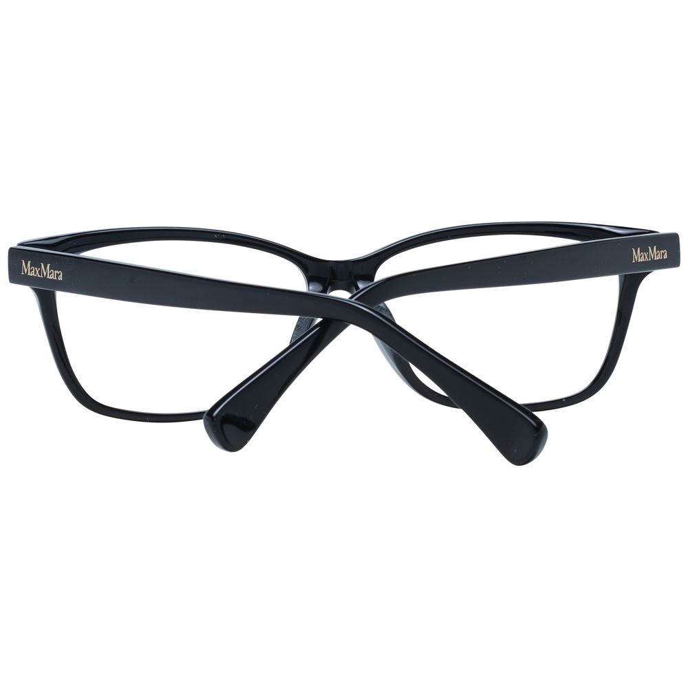 Eyeglasses Frames by Max Mara for women in plastic black features a refined silhouette, showcasing a refined black coloured frame and full-frame frame design for a sophisticated, premium look.
