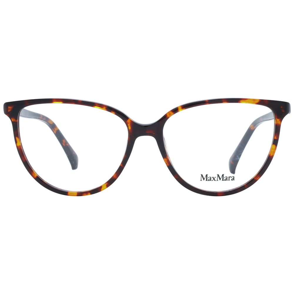 Eyeglasses Frames by Max Mara for women in plastic brown features an refined silhouette, showcasing the refined brown coloured frame and sophisticated full-frame frame design.