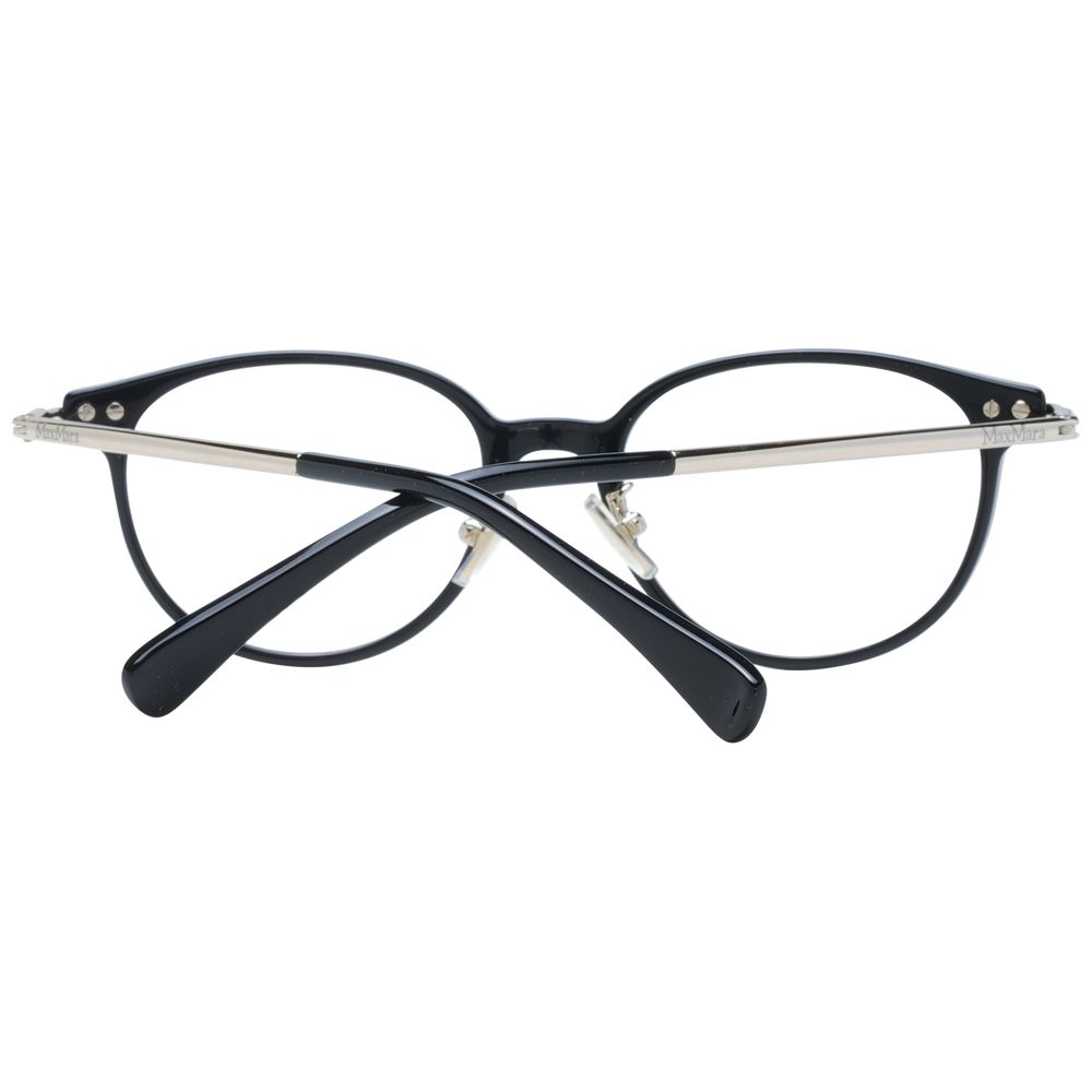Eyeglasses Frames by Max Mara for women in plastic black features a refined silhouette, showcasing a refined black coloured frame and full-frame frame design for a sophisticated, premium look.
