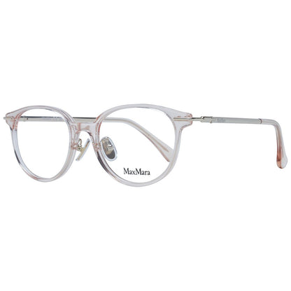 Eyeglasses Frames by Max Mara for women in pink features an refined silhouette, showcasing the refined rose coloured frame and sophisticated full-frame frame design.