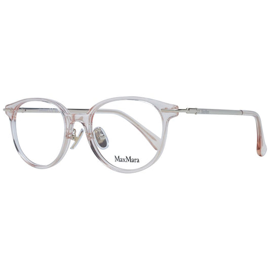 Eyeglasses Frames by Max Mara for women in pink features an refined silhouette, showcasing the refined rose coloured frame and sophisticated full-frame frame design.