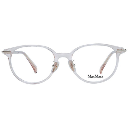 Eyeglasses Frames by Max Mara for women in pink showcases a refined full-frame frame design with a refined rose coloured frame finish for a refined and sophisticated look.