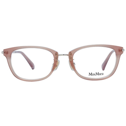 Eyeglasses Frames by Max Mara for women in plastic beige showcases a refined full-frame frame design with a refined beige coloured frame finish for a refined and sophisticated look.
