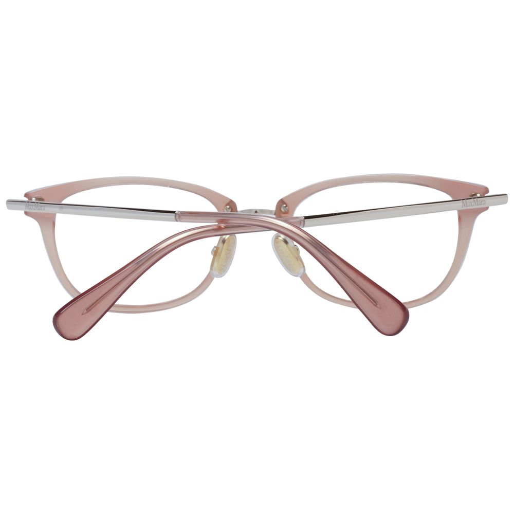 Eyeglasses Frames by Max Mara for women in plastic and beige showcases a refined silhouette, detailed with a beige coloured frame finish and a sophisticated full-frame frame design.