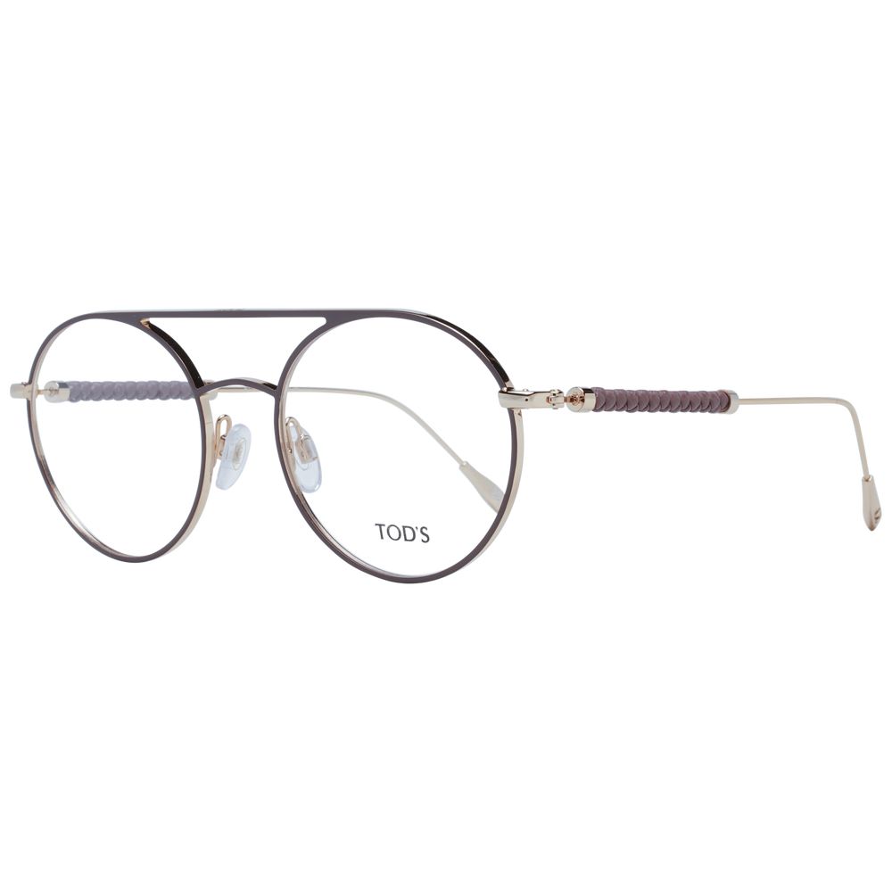 Eyeglasses Frames by Tod's for women in and brown showcases an refined full-frame frame design featuring a sophisticated brown coloured frame for an refined and refined aesthetic.