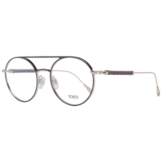 Eyeglasses Frames by Tod's for women in and brown showcases an refined full-frame frame design featuring a sophisticated brown coloured frame for an refined and refined aesthetic.