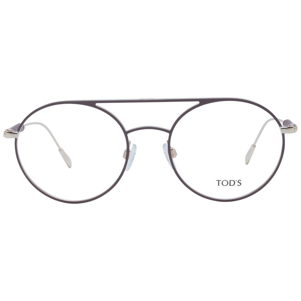 Eyeglasses Frames by Tod's for women in brown showcases a refined full-frame frame design with a refined brown coloured frame finish for a refined and sophisticated look.