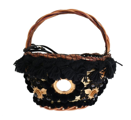 Compact Bucket Tote Bag by Dolce & Gabbana for women in croc skin leather beige, black, gold, multicolor, white, dots & print features an jet-set-ready silhouette, showcasing the Agnese Croc Skin Leather Compact Bucket Tote Bag design with a secure , ample , and versatile detachable-strap & handle.