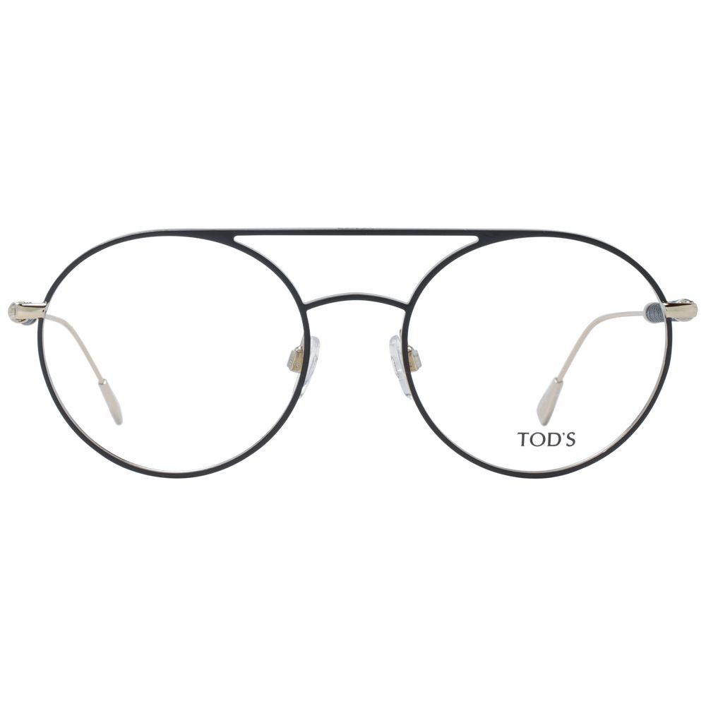 Eyeglasses Frames by Tod's for women in metal black features an refined silhouette, showcasing the refined black coloured frame and sophisticated full-frame frame design.