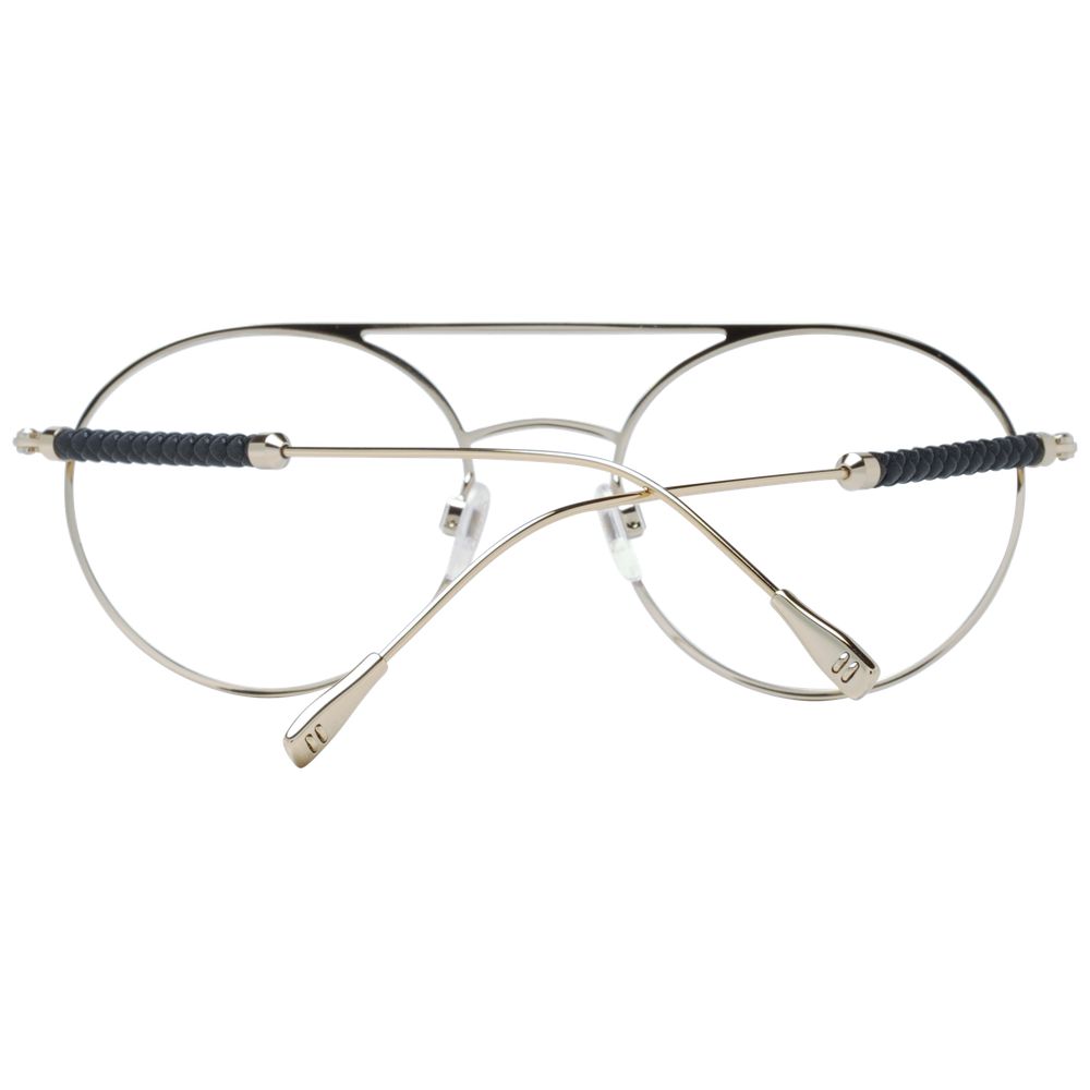 Eyeglasses Frames by Tod's for women in metal and black showcases an refined full-frame frame design featuring a sophisticated black coloured frame for an refined and refined aesthetic.