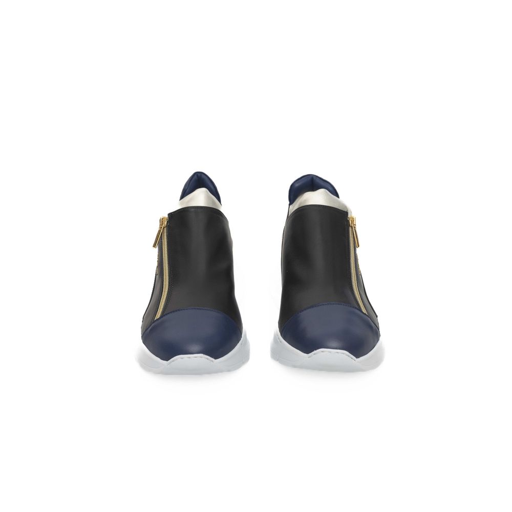 Sneakers by Cerruti 1881 for women in goatskin leather & polyester black features a sumptuous design, perfectly showcasing the sumptuous fashion style of this Women's Fashion Goatskin Leather & Polyester Sneakers.