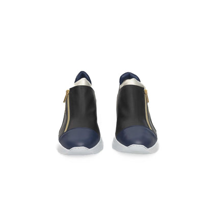 Sneakers by Cerruti 1881 for women in goatskin leather & polyester black features a sumptuous design, perfectly showcasing the sumptuous fashion style of this Women's Fashion Goatskin Leather & Polyester Sneakers.